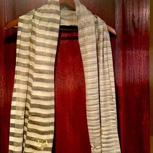 Ann Taylor scarf with gold accents